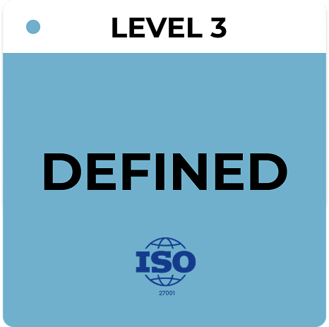 IT Asset Management/ ITAM Maturity Level 3 – Defined, illustrating standardized IT asset tracking, improved license management, and the transition to advanced asset tracking with DC Vision.