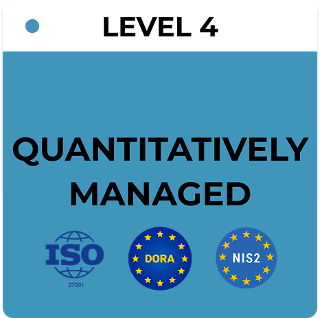 IT Asset Management/ ITAM Maturity Level 4 – Quantitatively Managed, illustrating real-time IT asset tracking, automation, and integration with ITSM using DC Vision.